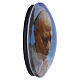 Aimant Pape Léon XIV en prière fond bleu verre 5 cm s2