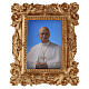 Imán Papa León XIV con marco de madera barroco 10x8 cm s1