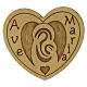 Magnete francescano in legno d'olivo Monastero Clarisse 3,5x3,5 cm s1