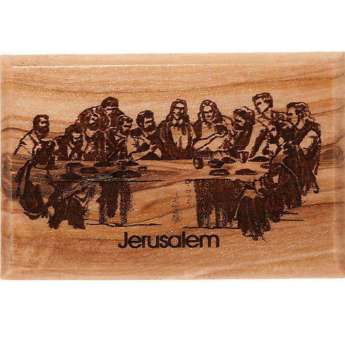 Olive wood magnet- The Last Supper 1