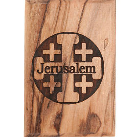 Magnets religieux: Aimant en bois d'olivier, Jérusalem Magnets religieux: Aimant en bois d'olivier, Jérusalem
