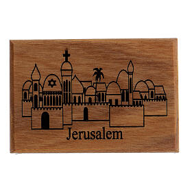 Olive wood magnet- the city of Jerusalem