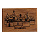 Olive wood magnet- the city of Jerusalem s1