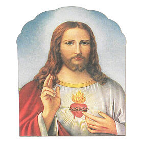 Holy Heart of Jesus magnet in wood