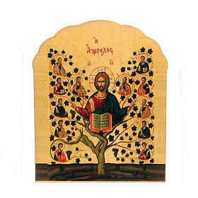Magnet aus Holz Jesus Baum des Lebens