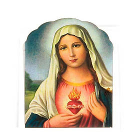 Magnete legno sacro cuore di Maria