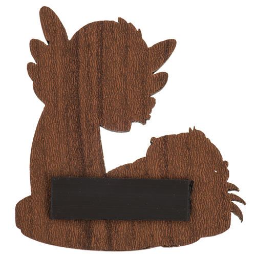 Wooden magnet, angel and baby Jesus 2