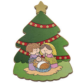 Religiöse Magnete: Magnet aus Holz Tannenbaum