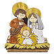 Magnet in wood with image of the Holy Family s1