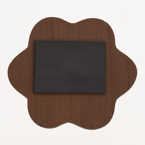 Magnet in wood with Nativity and starry sky 2