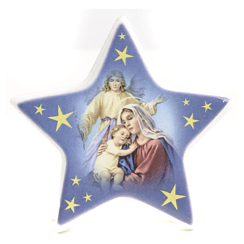 Íman estrela cerâmica Natividade e anjo 4