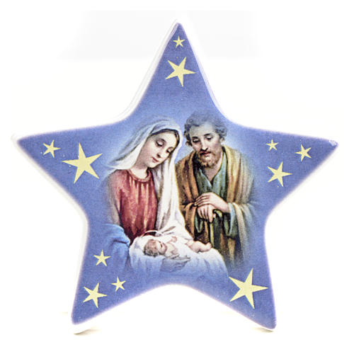 Imán forma estrella cerámica Natividad 6