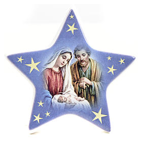 Íman estrela cerâmica com Natividade