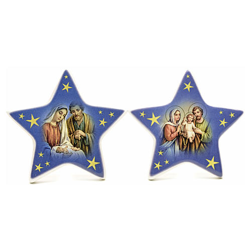 Íman estrela cerâmica com Natividade 4