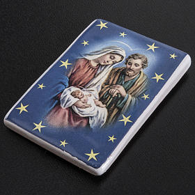 Magnete rettangolare ceramica Sacra Famiglia