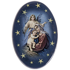 Oval magnet Jesus's birth terracotta