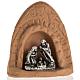 Magnet in terracotta with Nativity 7x4.5cm s1
