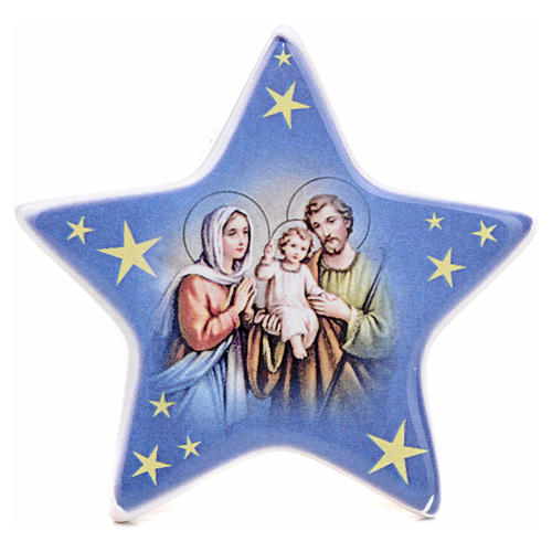 Magnet in ceramic with Nativity, Holy Family 1
