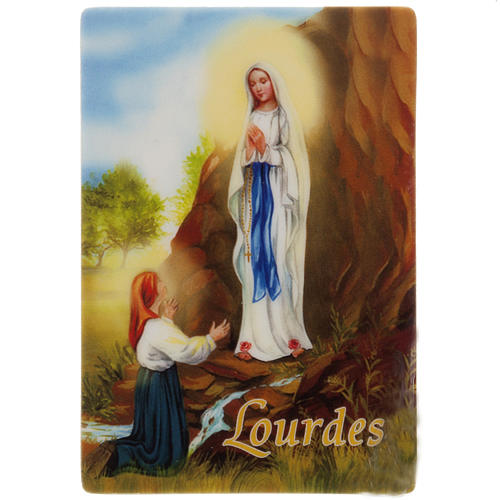 Our Lady of Lourdes and Bernadette magnet 1