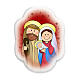 Magnet Nativity red background resin 6x5cm s1