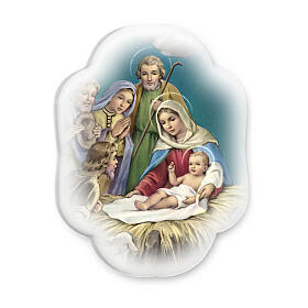 Resin magnet with Adoration of the Shepherds 2.5x2 in