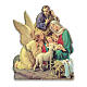 Aimant Nativité avec Adoration des Anges résine 7x6 cm s1