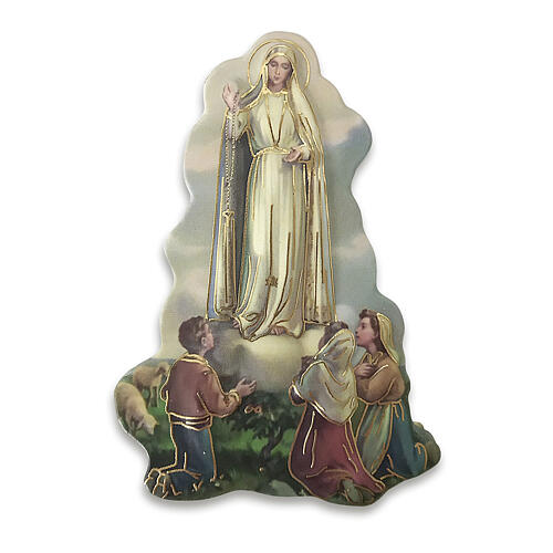 Aimant apparition Notre-Dame de Fatima résine 7x5 cm 1
