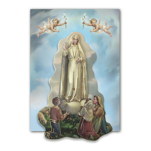 Aimant apparition Notre-Dame de Fatima résine 7x5 cm 2
