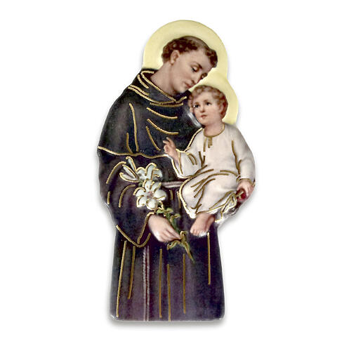 Resin magnet with Saint Anthony of Padua 3x1.5 in 1