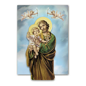 Resin magnet with Saint Joseph with Child 3x1.5 in