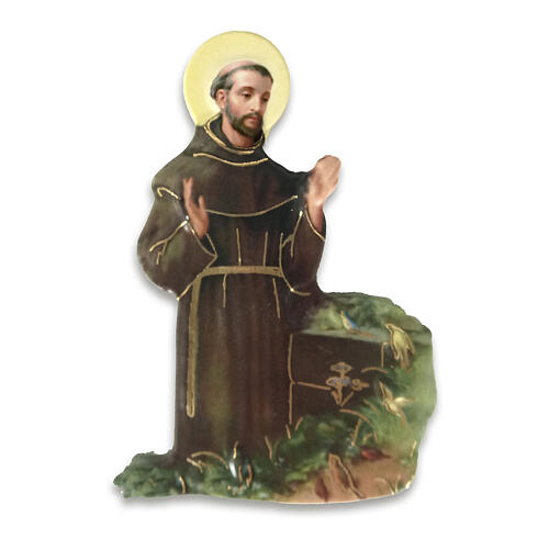 Resin magnet with St Francis of Assisi 3x2 in 1