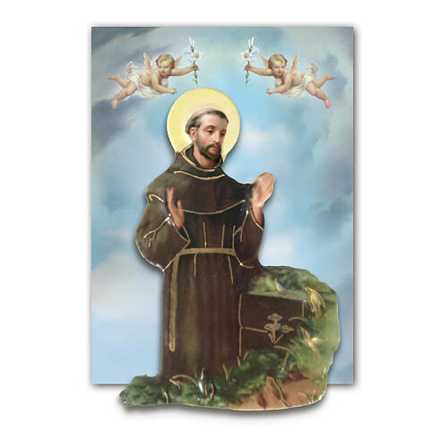 Resin magnet with St Francis of Assisi 3x2 in 2