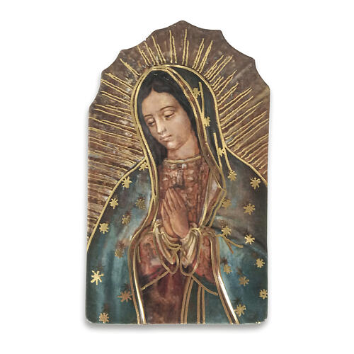 Magnet of Our Lady of Guadalupe, resin, 3x2 in 1