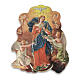 Our Lady of the Knots magnet with resin cherubs 7x6cm s1