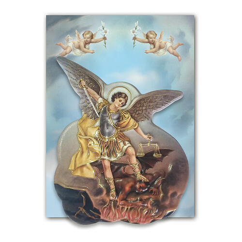 Imán San Miguel Arcángel resina 7x6 cm 2