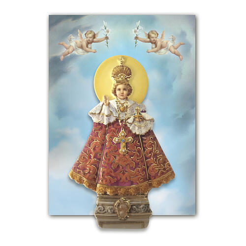 Tridimensional magnet with the Infant of Prague 3x2 in 2