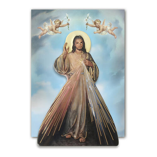 Imán Jesús Misericordioso resina 8x5 cm 2