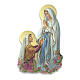 Lourdes apparition magnetic bas-relief in resin 8x5cm s1