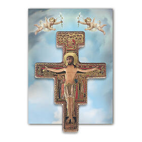 Crucifijo San Damián imán tridimensional 8x6 cm