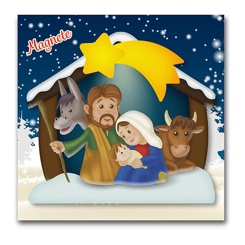 Tridimensional magnet with Nativity stable 2.5x3 in 2
