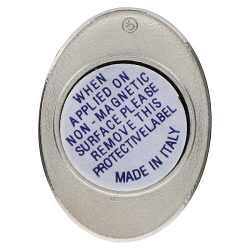 Carlo Acutis 1.5x1.1-inch silver oval magnet 2