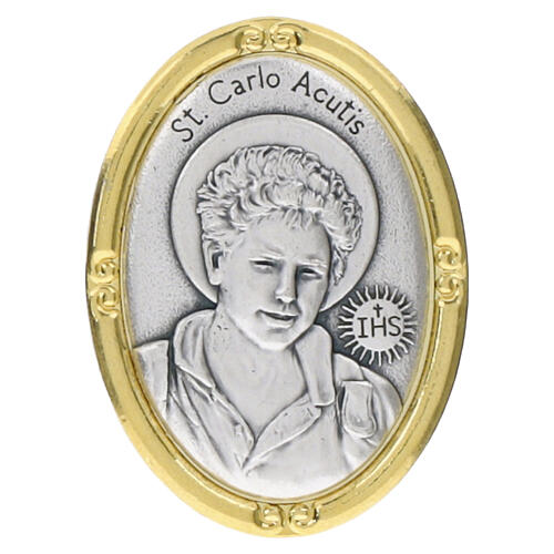 Calamita bicolore Carlo Acutis 40x30 mm zama 1