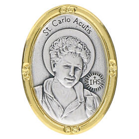 Carlo Acutis Magnet in Bicolor Zamak, 40x30 mm