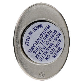 Íman prateado Carlo Acutis colorido 40x30 mm de zamak