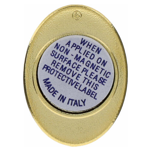 Oval Bicolor Carlo Acutis Magnet 40x30 mm Zamak 2