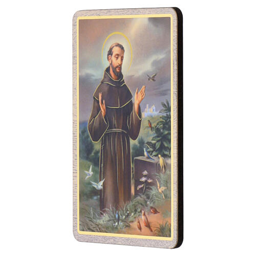 Magnes z MDF, święty Franciszek z Asyżu, 9×6 cm 2