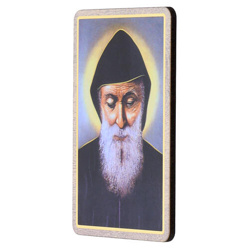 Saint Charbel Magnet in MDF, 9x6 cm 2