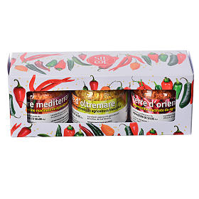 Aceite de oliva y especias: Chiles en confección regalo Monasterio de Siloe