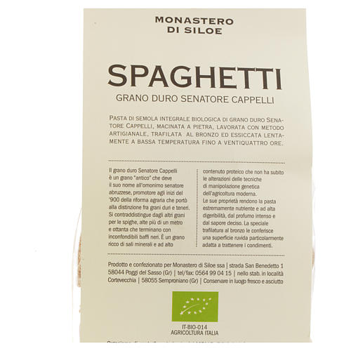 Spaghettis blé dur Monastère Siloe 250g 3