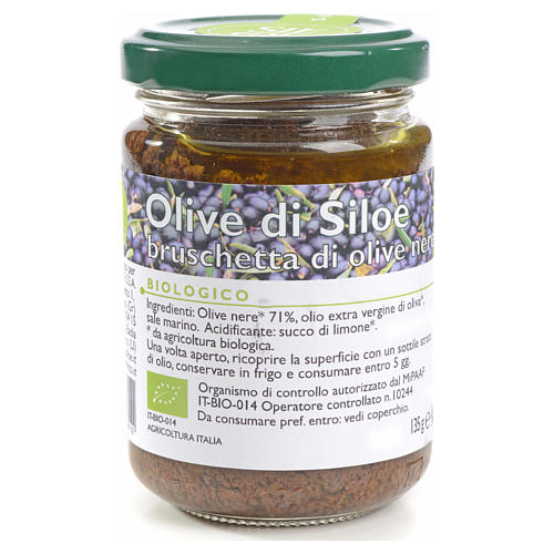 Bruschetta aux olives noires Monastère Siloe 135g 1